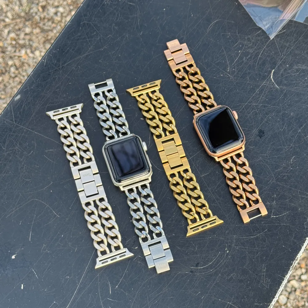 Insta-Worthy xoxo Wildhearts Apple Watch Steel Strap - Chain strap (Rose Gold) - 38/40/41/42mm  Today Only!