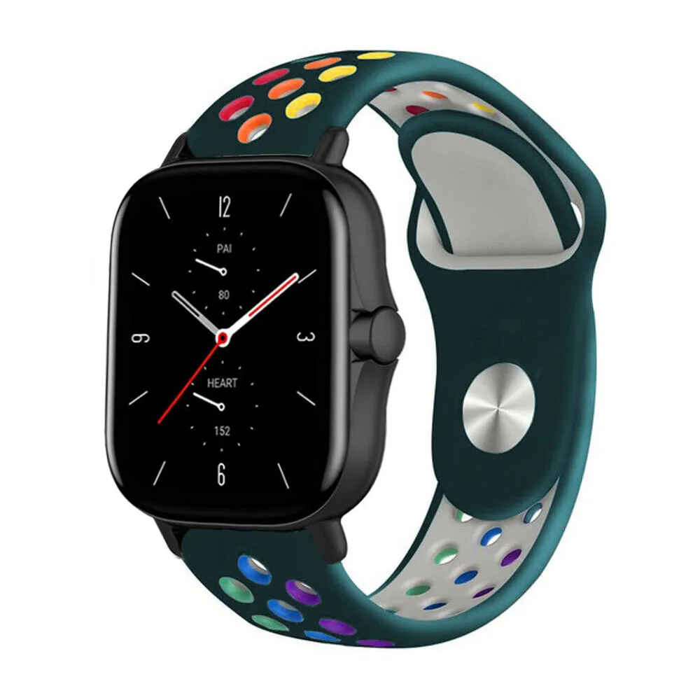 Limited Edition Amazfit GTS 2 sports Strap (pine green/Colourful)  Dont Miss Out!