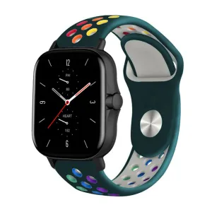 Limited Edition Amazfit GTS 2 sports Strap (pine green/Colourful)  Dont Miss Out!