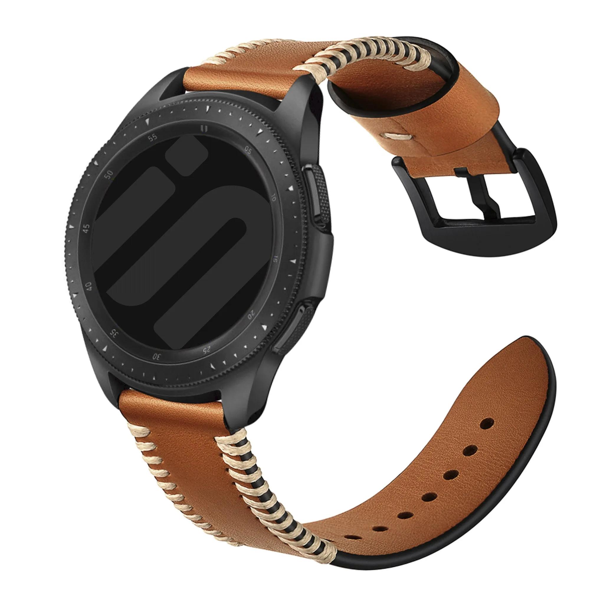 Limited Edition Amazfit GTS 4 Stitched Leather Strap (Brown)  Dont Miss Out!