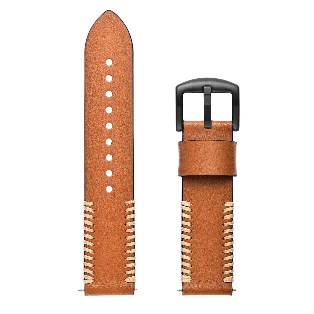 Limited Edition Amazfit GTS 4 Stitched Leather Strap (Brown)  Dont Miss Out!