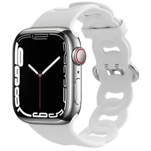 Limited Edition Apple Watch Silicone Chain Strap (White)  Limited Availability!
