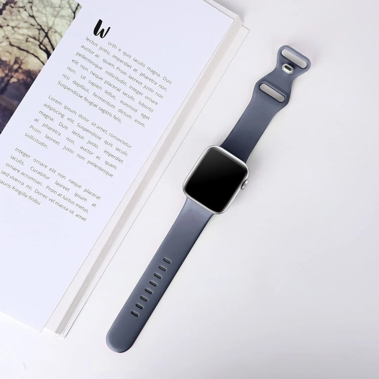 Limited Edition Apple Watch Silicone Strap Classic (Grey-Blue)  Almost Gone!