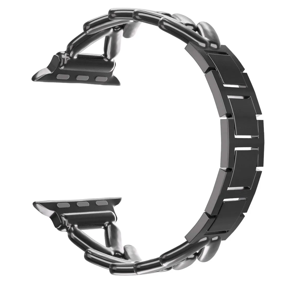 Limited Edition Apple Watch Steel Strap V-Type (Black)  Limited Stock!