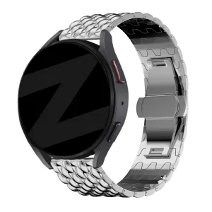 Limited Edition Bandz Amazfit GTS 4 (Mini) Steel Strap 'Dragon' (Silver)  Dont Miss Out!