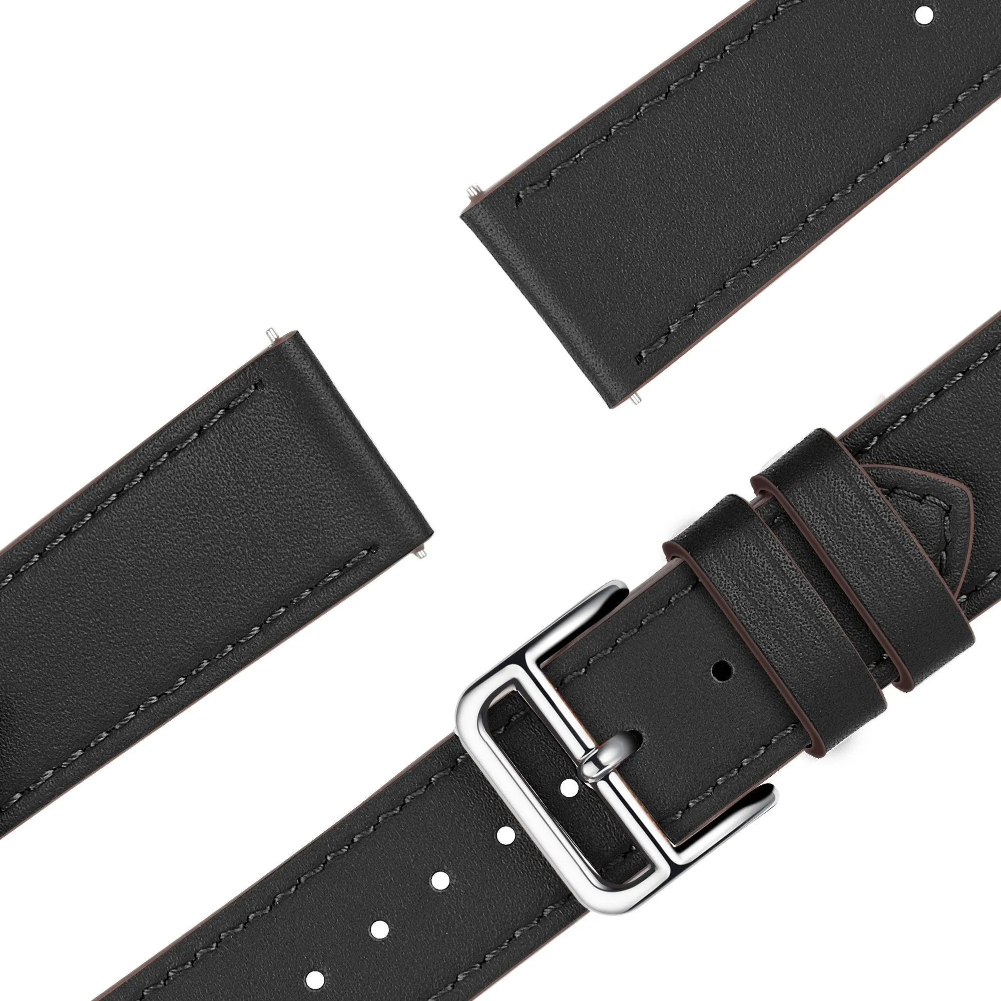 Limited Edition Bandz Huawei Watch 3 (Pro) Leather Strap 'Deluxe' (Black)  Today Only!