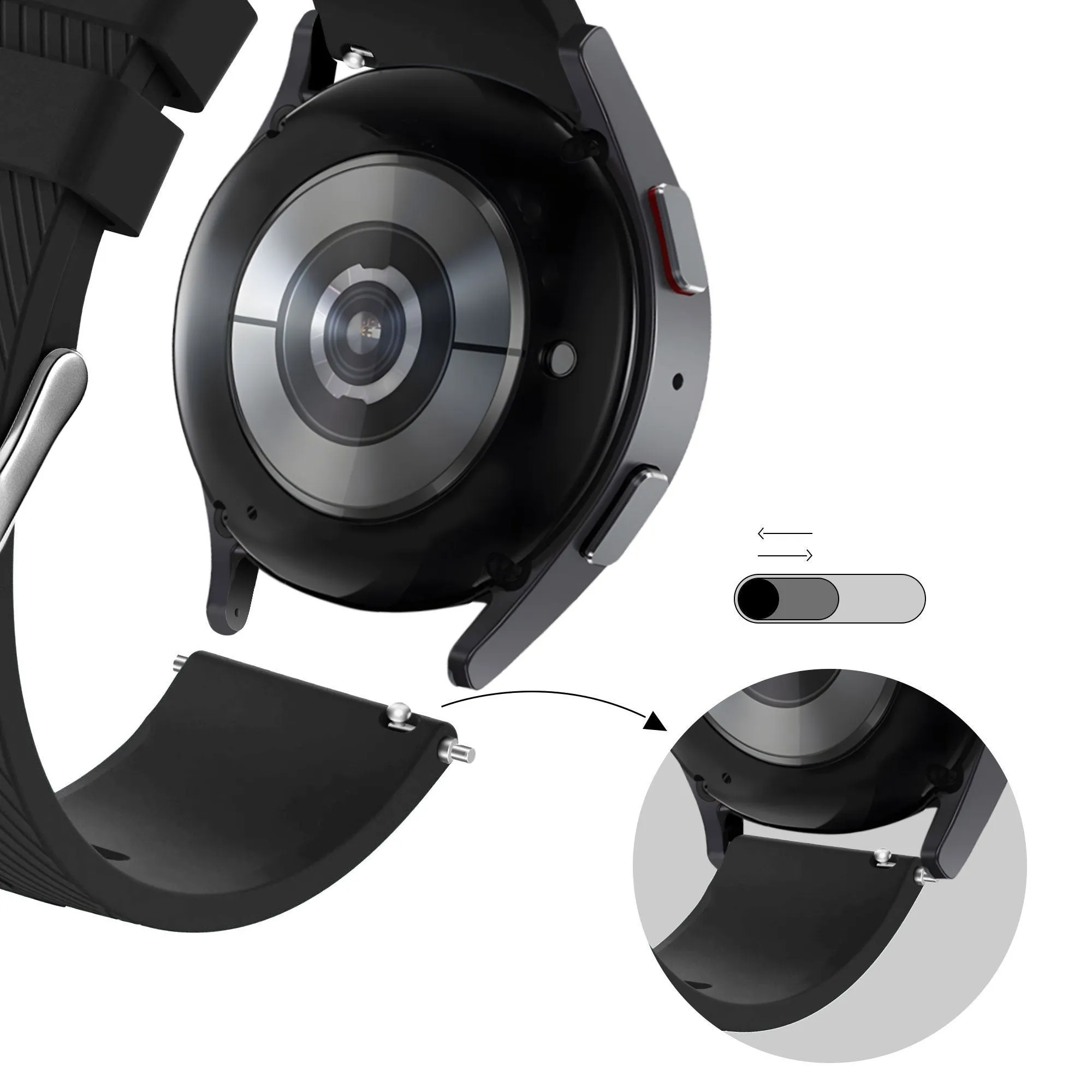 Limited Edition Bandz Huawei Watch 4 (Pro) Silicone Strap 'Deluxe' (Black)  Stylish & Comfortable