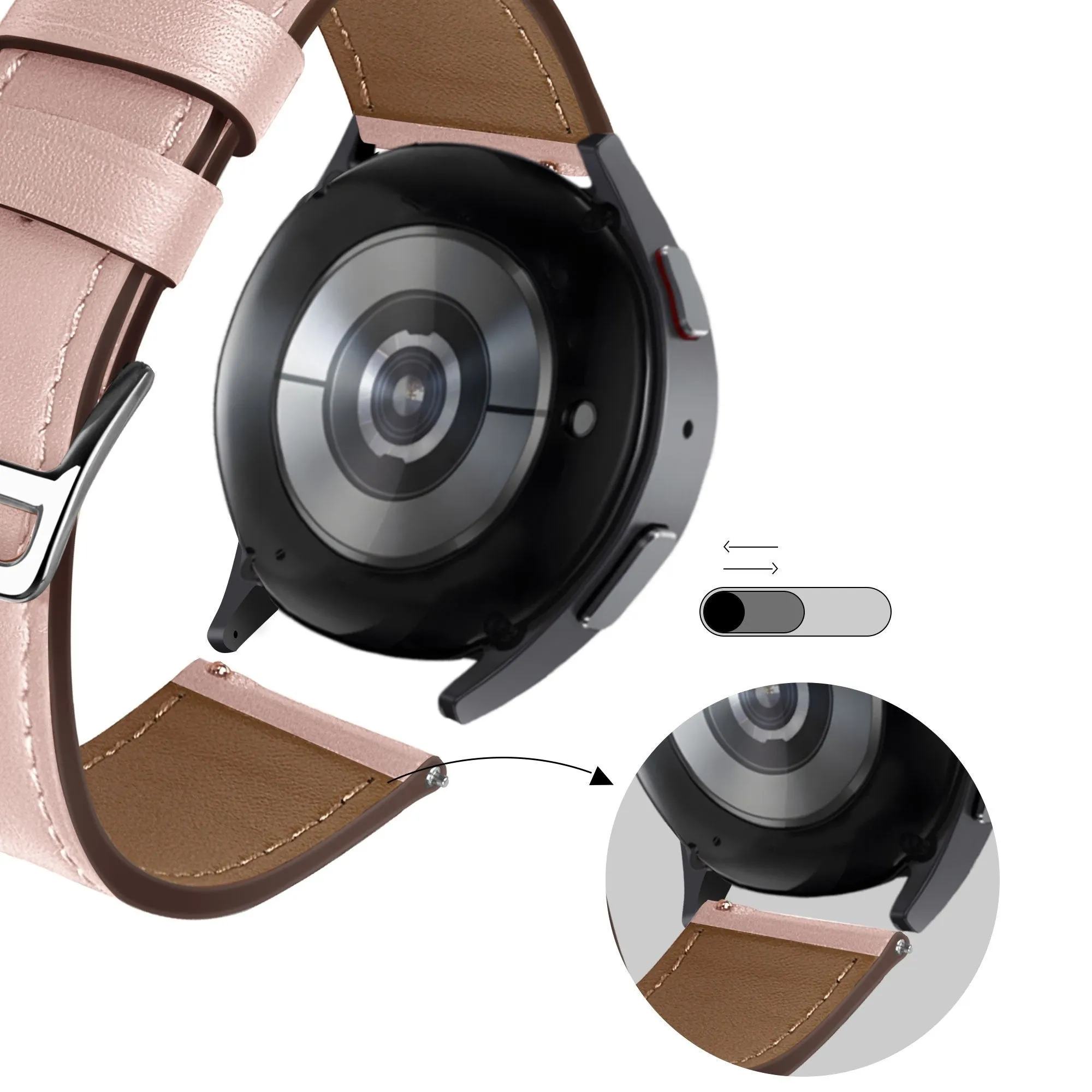 Limited Edition Bandz Xiaomi Amazfit GTS Leather Strap 'Deluxe' (Pink)  Last Chance!