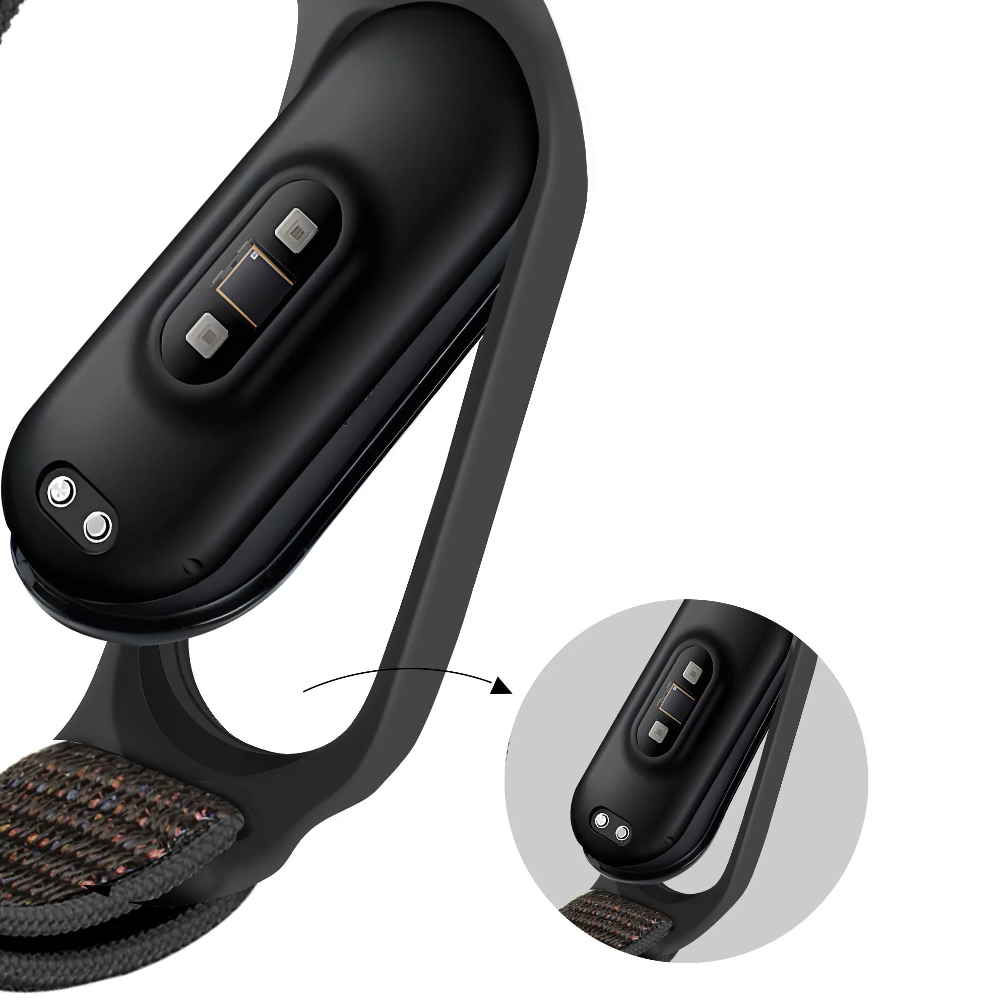 Limited Edition Bandz Xiaomi Mi Band 5 / 6 Nylon Strap 'Classic' (Black)  Stylish & Comfortable