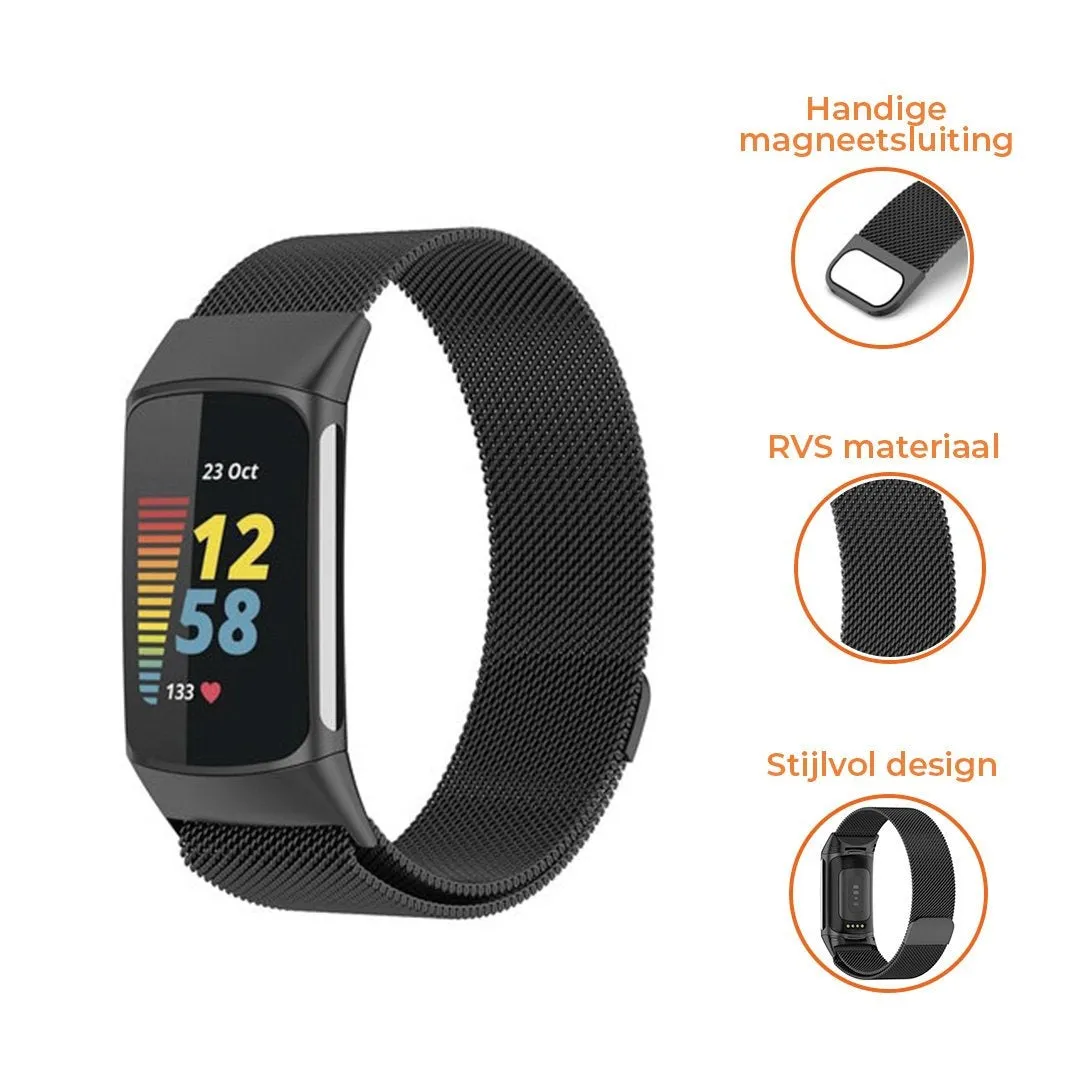 Limited Edition Fitbit Charge 6 Milanese Strap (Black)  Last Few Pieces!