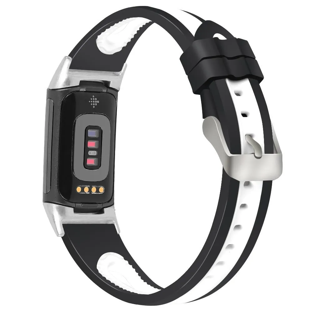 Limited Edition Fitbit Charge 6 Sport Strap with Buckle (Black/White)  Dont Miss Out!