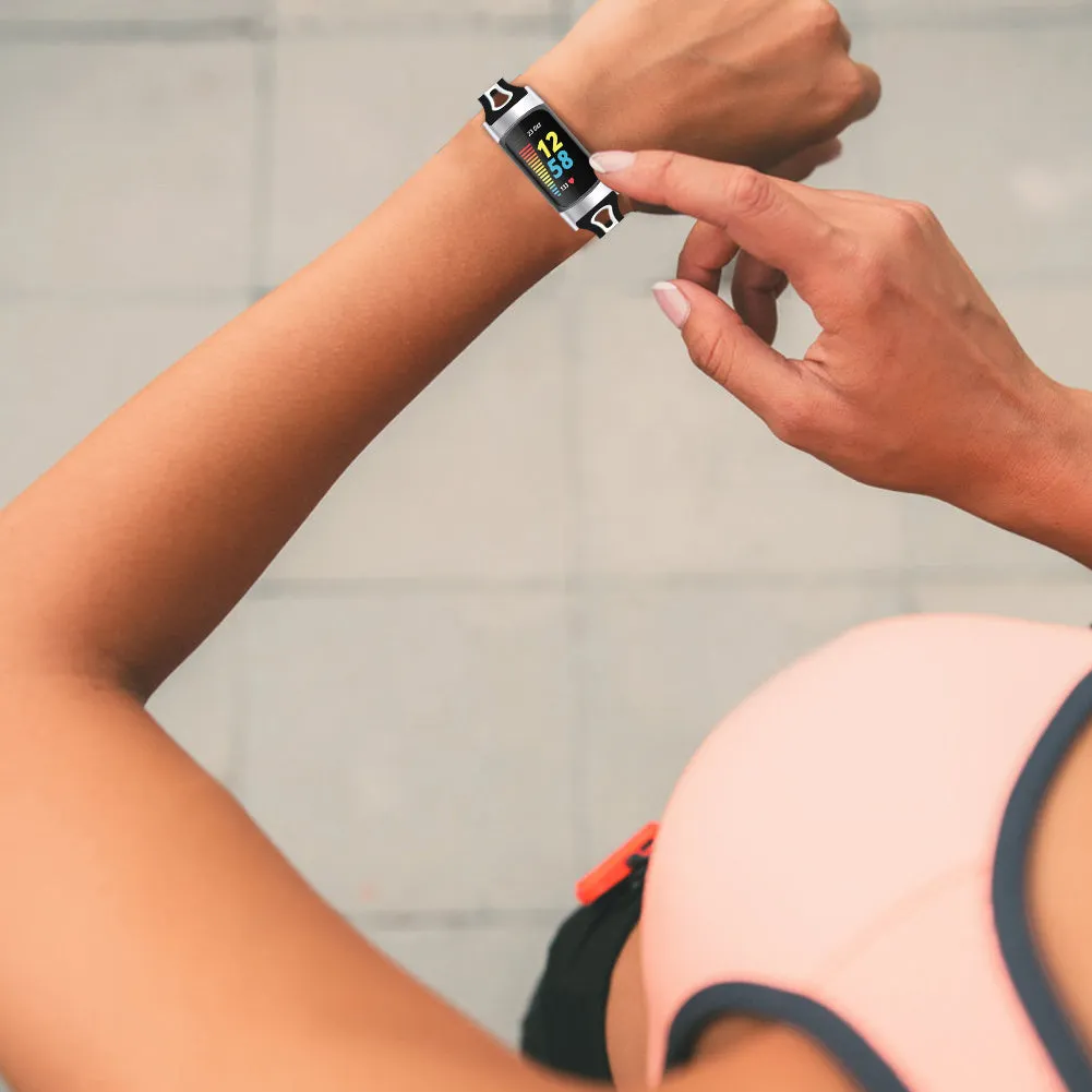 Limited Edition Fitbit Charge 6 Sport Strap with Buckle (Black/White)  Dont Miss Out!