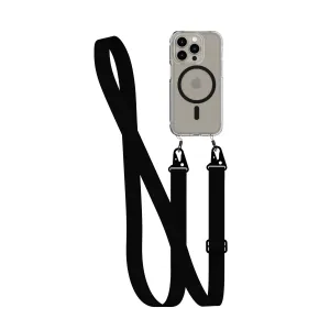 Limited Edition FlexQuartz - Apple iPhone 15 Pro Case MagSafe Compatible with Cross-Body - Black  Limited Stock!
