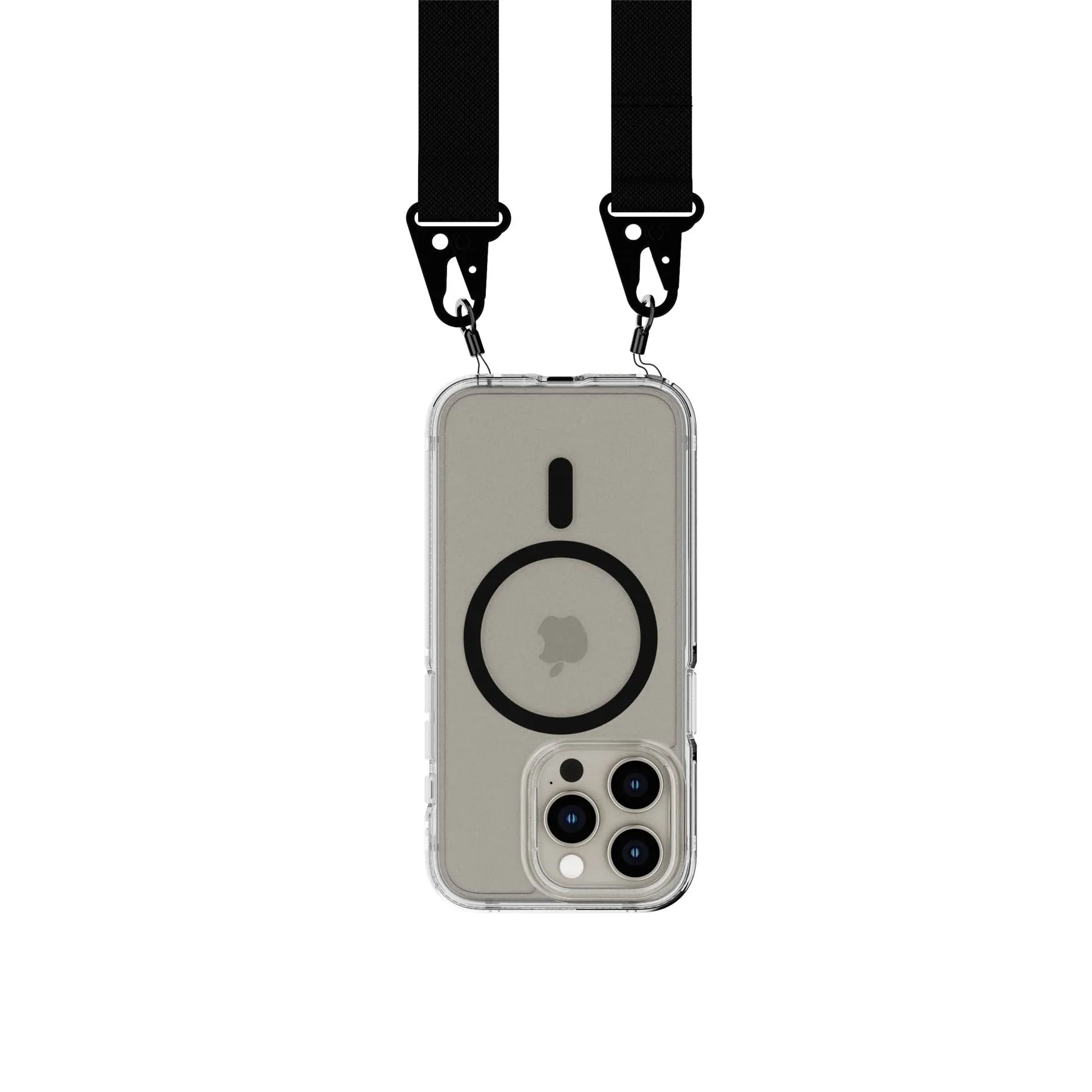 Limited Edition FlexQuartz - Apple iPhone 15 Pro Case MagSafe Compatible with Cross-Body - Black  Limited Stock!