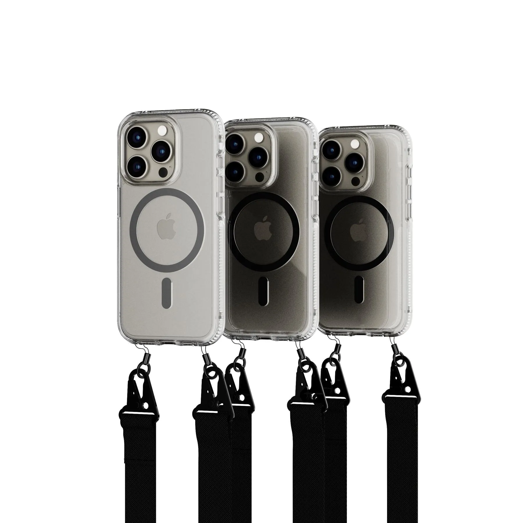 Limited Edition FlexQuartz - Apple iPhone 15 Pro Case MagSafe Compatible with Cross-Body - Black  Limited Stock!