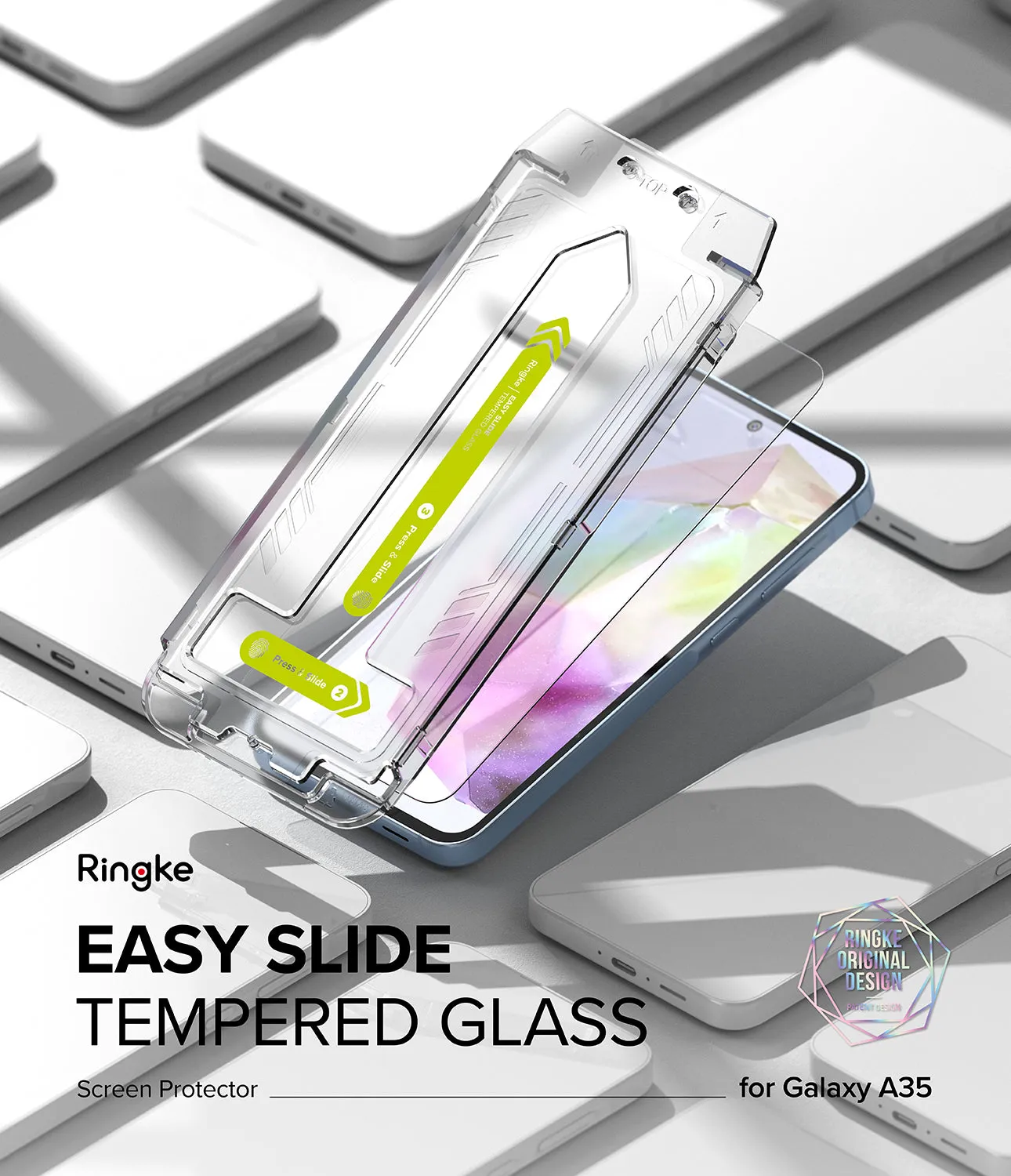 Limited Edition Galaxy A35 Screen Protector | Easy Slide Tempered Glass  Ends Soon!