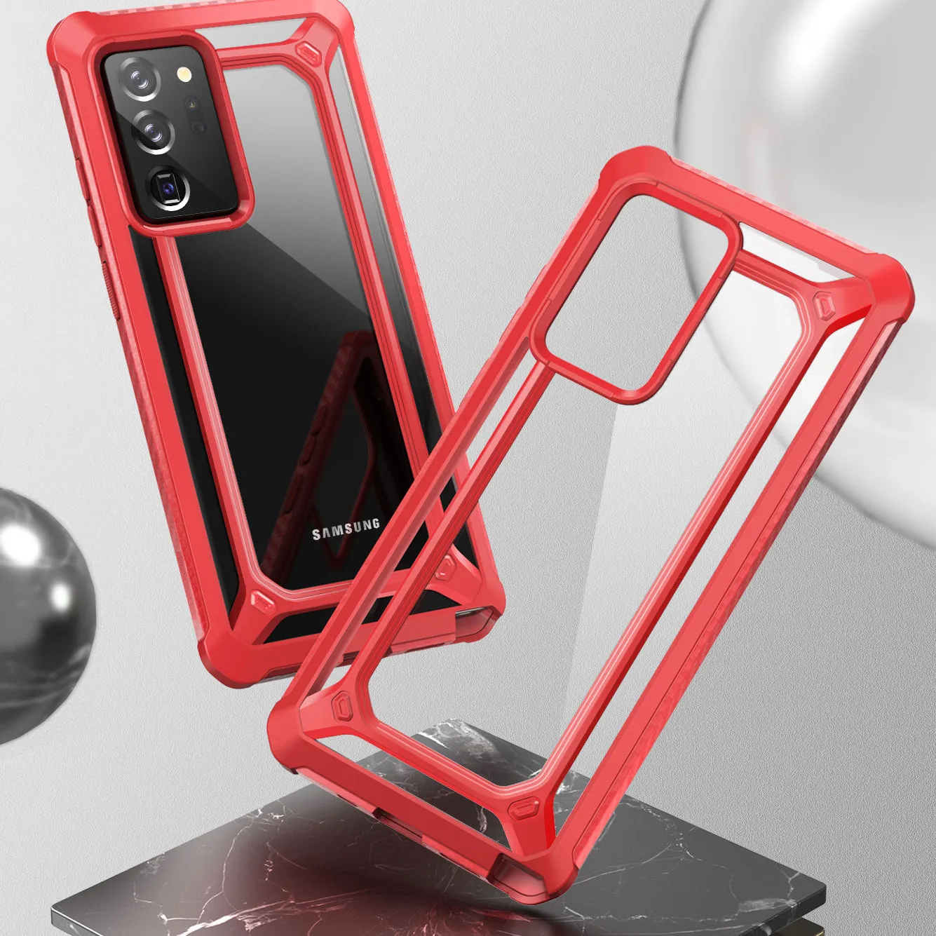 Limited Edition Galaxy Note20 Ultra Unicorn Beetle EXO Clear Case-Red  Almost Sold Out!