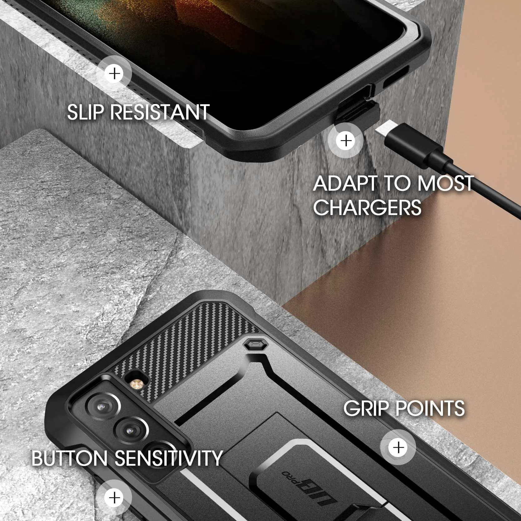 Limited Edition Galaxy S21 Plus Unicorn Beetle Pro Rugged Case-Black  Today Only!