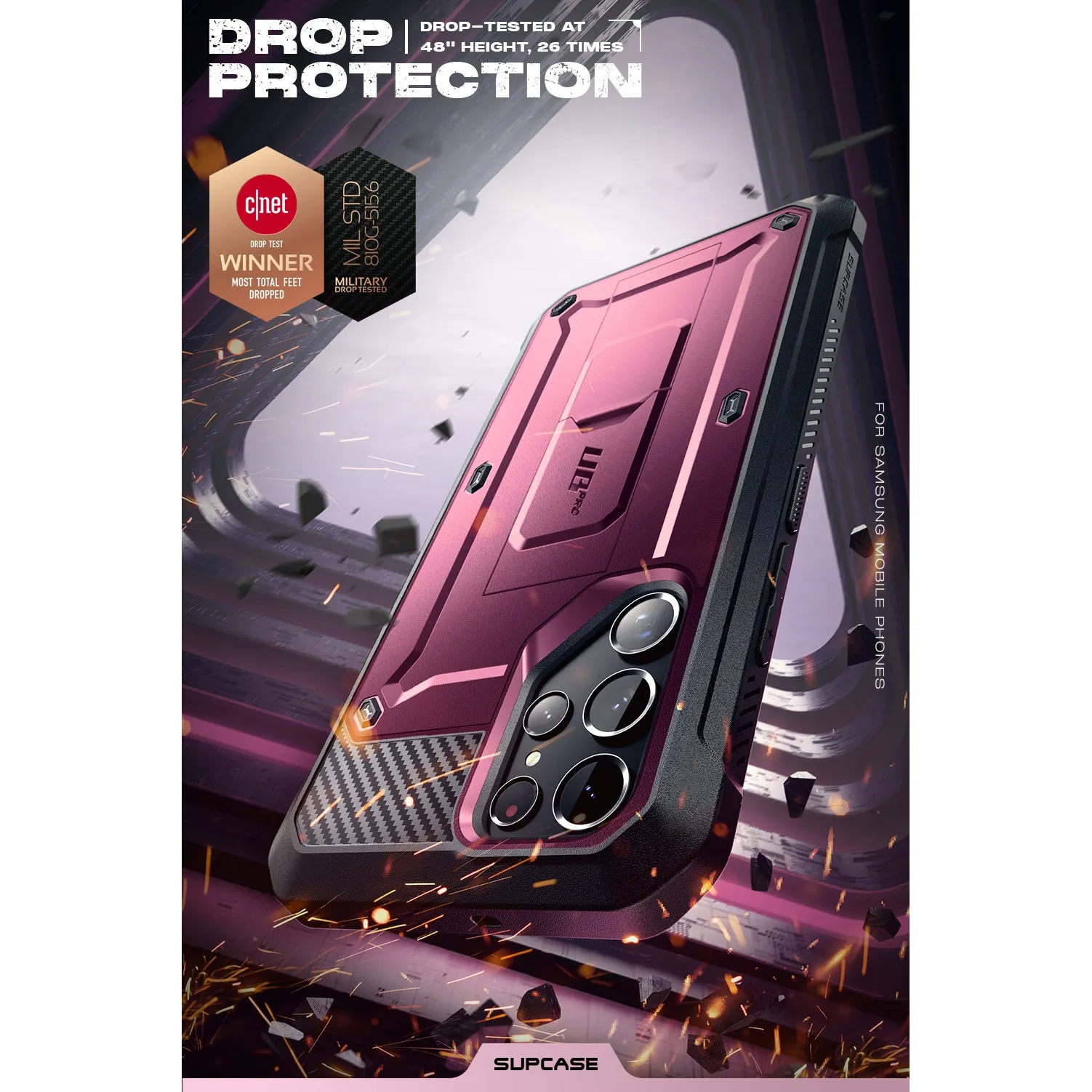 Limited Edition Galaxy S22 Ultra Unicorn Beetle PRO Rugged Case-Burgundy  Limited Stock!