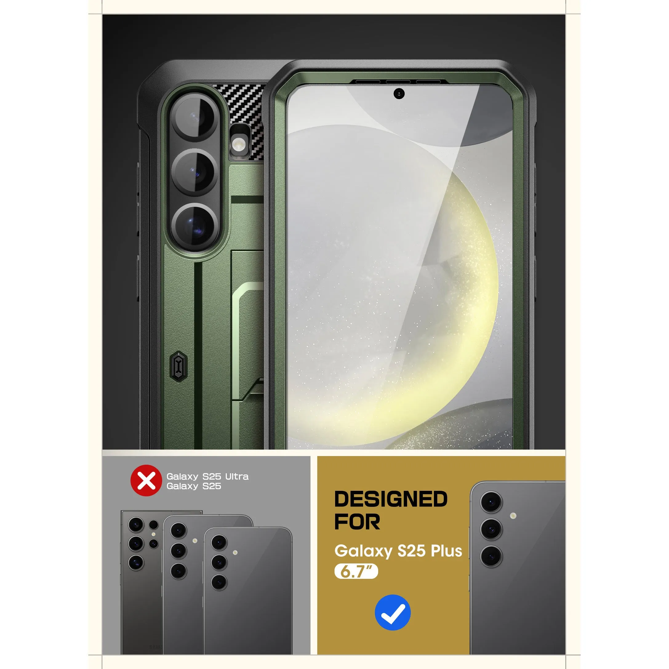 Limited Edition Galaxy S25 Plus Unicorn Beetle PRO Rugged Case-Dark Green  Ends Soon!