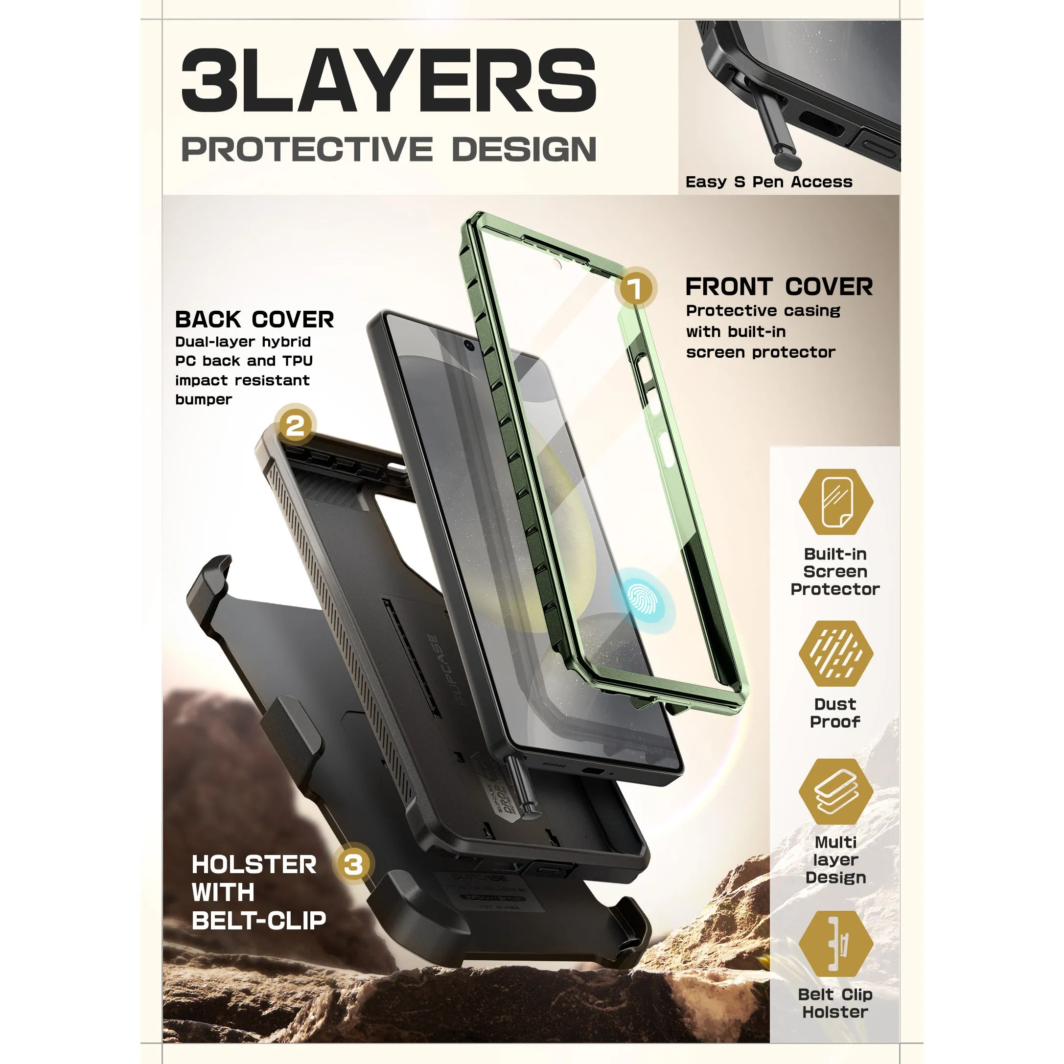 Limited Edition Galaxy S25 Ultra Unicorn Beetle PRO Rugged Case-Dark Green  Last Few Pieces!