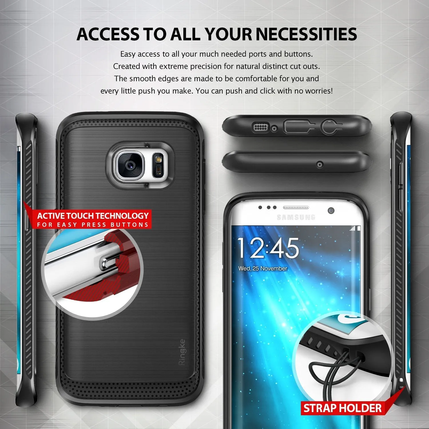 Limited Edition Galaxy S7 Edge Case | Onyx - Gray  Dont Miss Out!