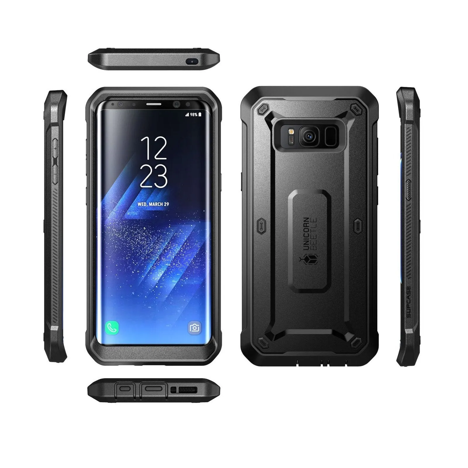 Limited Edition Galaxy S8 Plus Unicorn Beetle Pro Full Body Holster Case with Screen Protector-Black  Stylish & Comfortable
