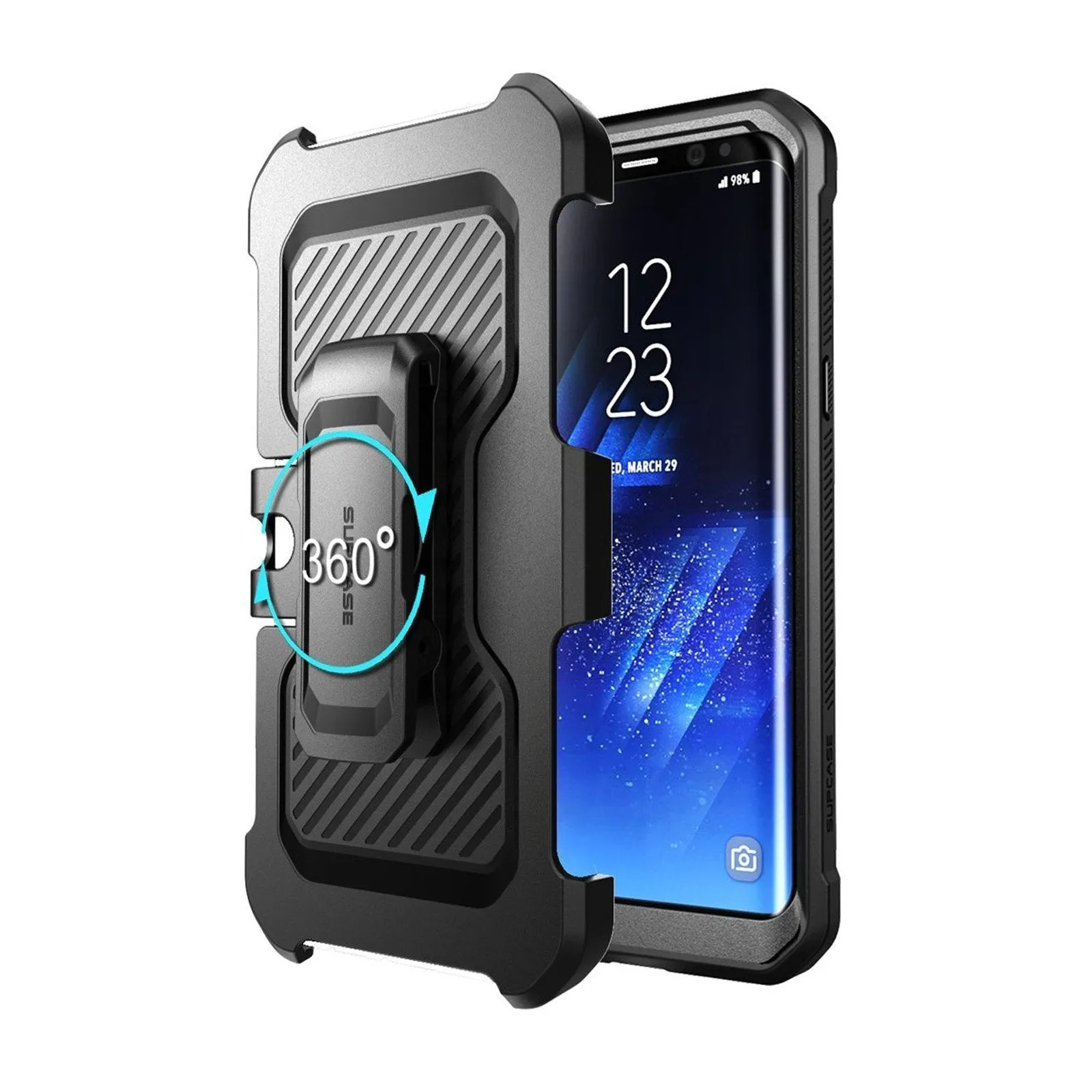 Limited Edition Galaxy S8 Plus Unicorn Beetle Pro Full Body Holster Case with Screen Protector-Black  Stylish & Comfortable