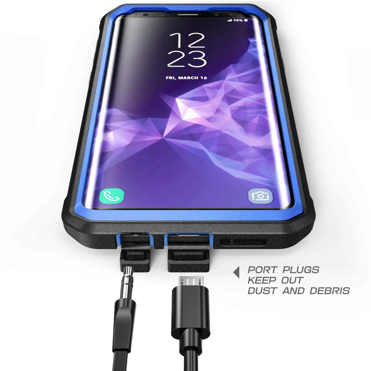 Limited Edition Galaxy S9 Unicorn Beetle Pro Full Body Rugged Holster Case-Dark Blue  Stylish & Comfortable