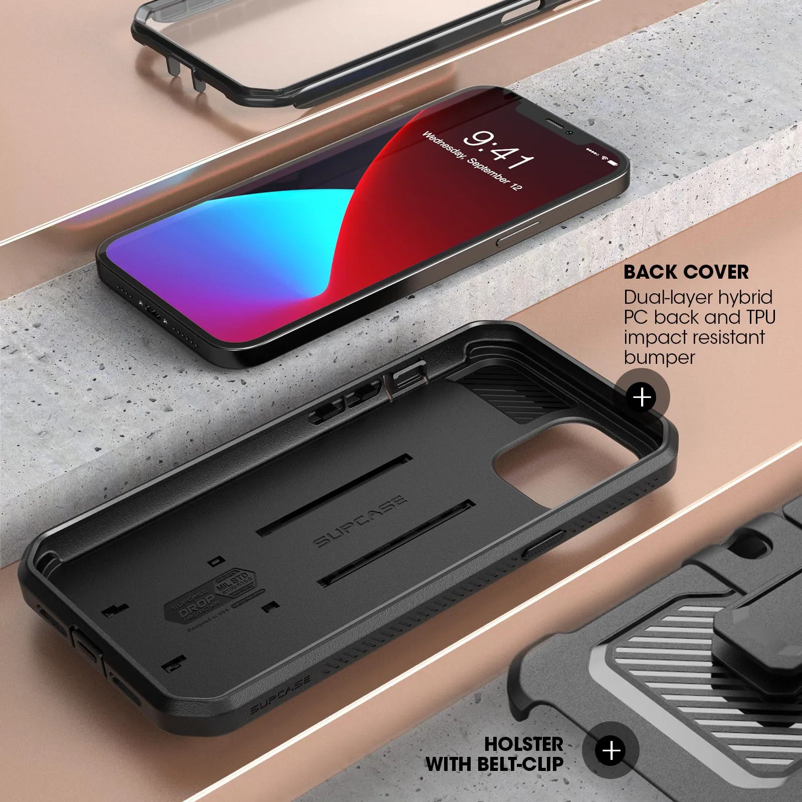 Limited Edition iPhone 12 6.1 inch Unicorn Beetle Pro Rugged Case-Black  Limited Stock!