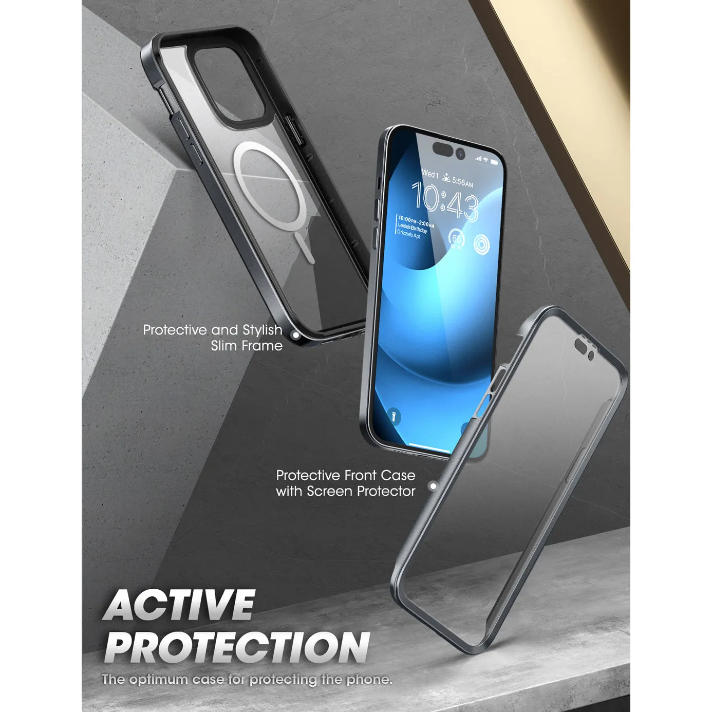 Limited Edition iPhone 14 Pro Max 6.7 inch Unicorn Beetle EDGE MAG with Screen Protector Clear Case-Black  Limited Stock!