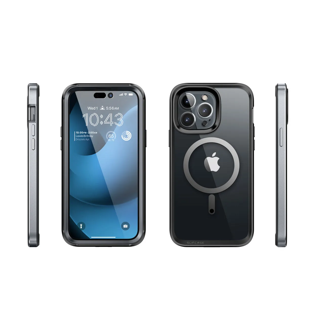 Limited Edition iPhone 14 Pro Max 6.7 inch Unicorn Beetle EDGE MAG with Screen Protector Clear Case-Black  Limited Stock!