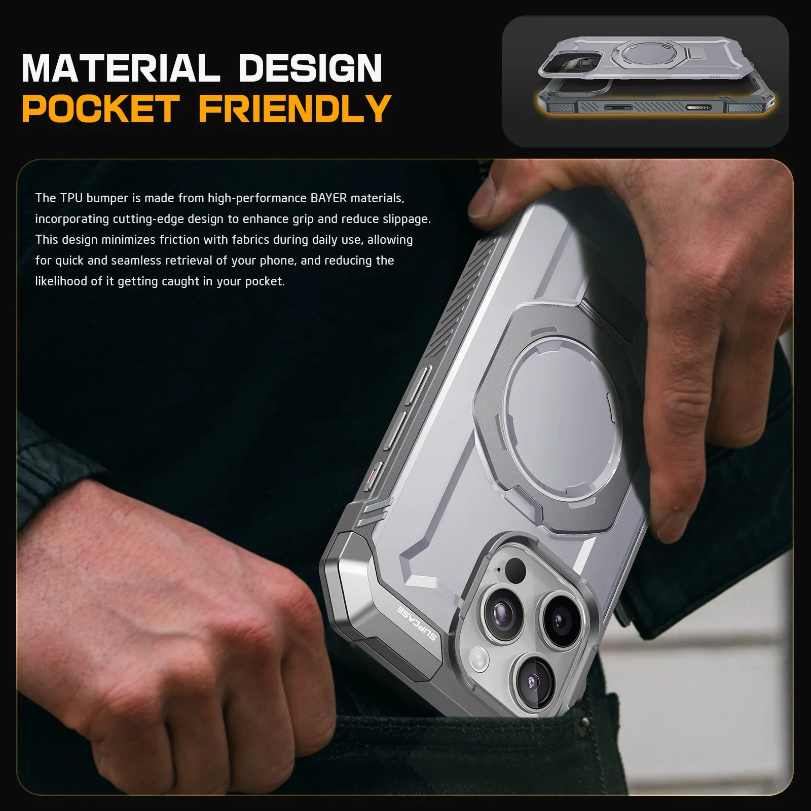 Limited Edition iPhone 16 Pro 6.3 inch UB Grip MagSafe Camera Control Button Phone Case-White  Almost Sold Out!