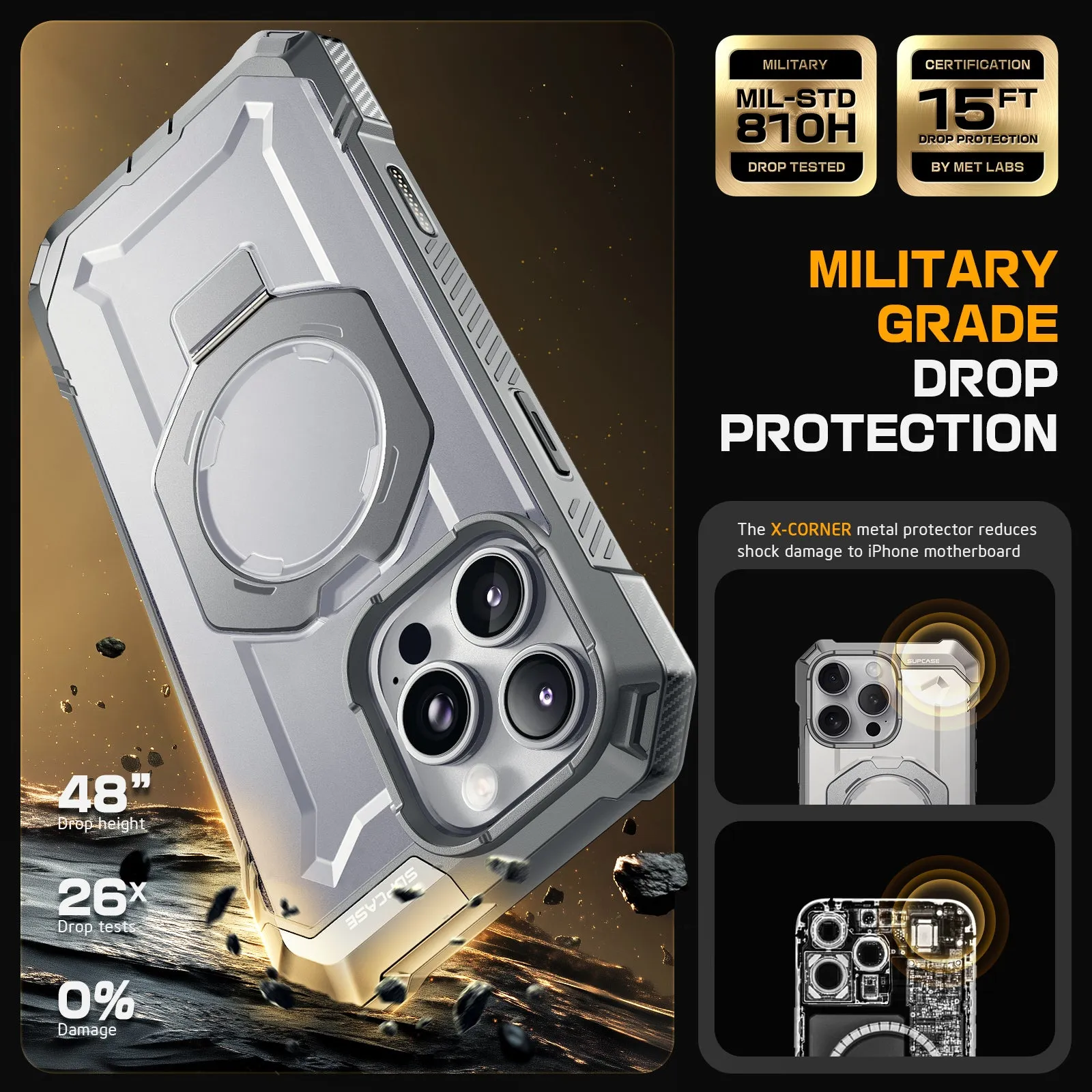 Limited Edition iPhone 16 Pro 6.3 inch UB Grip MagSafe Camera Control Button Phone Case-White  Almost Sold Out!