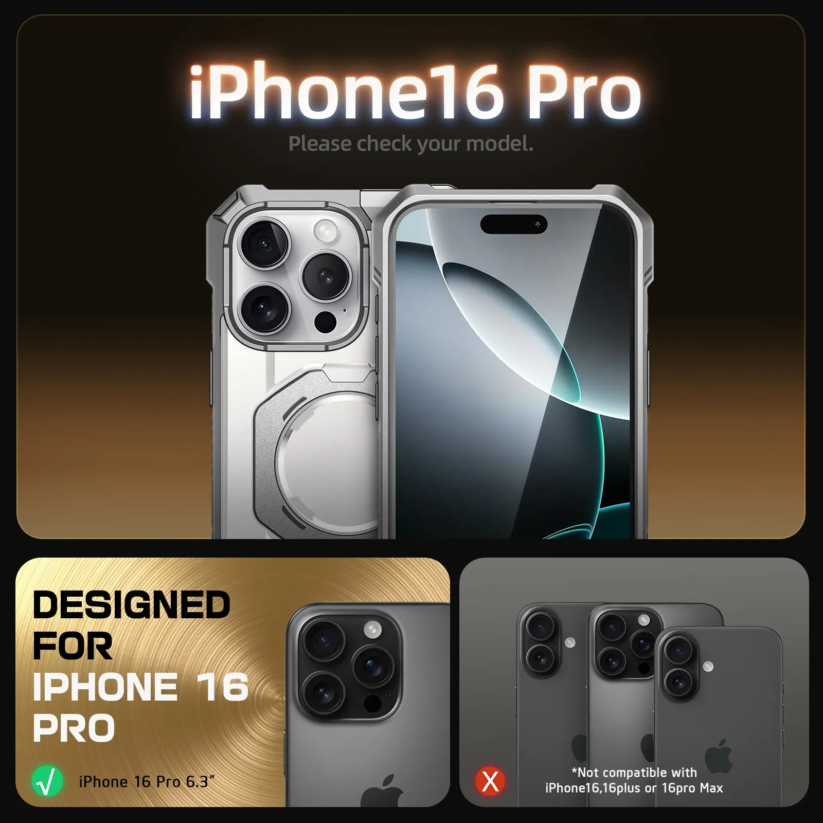 Limited Edition iPhone 16 Pro 6.3 inch UB Grip MagSafe Camera Control Button Phone Case-White  Almost Sold Out!