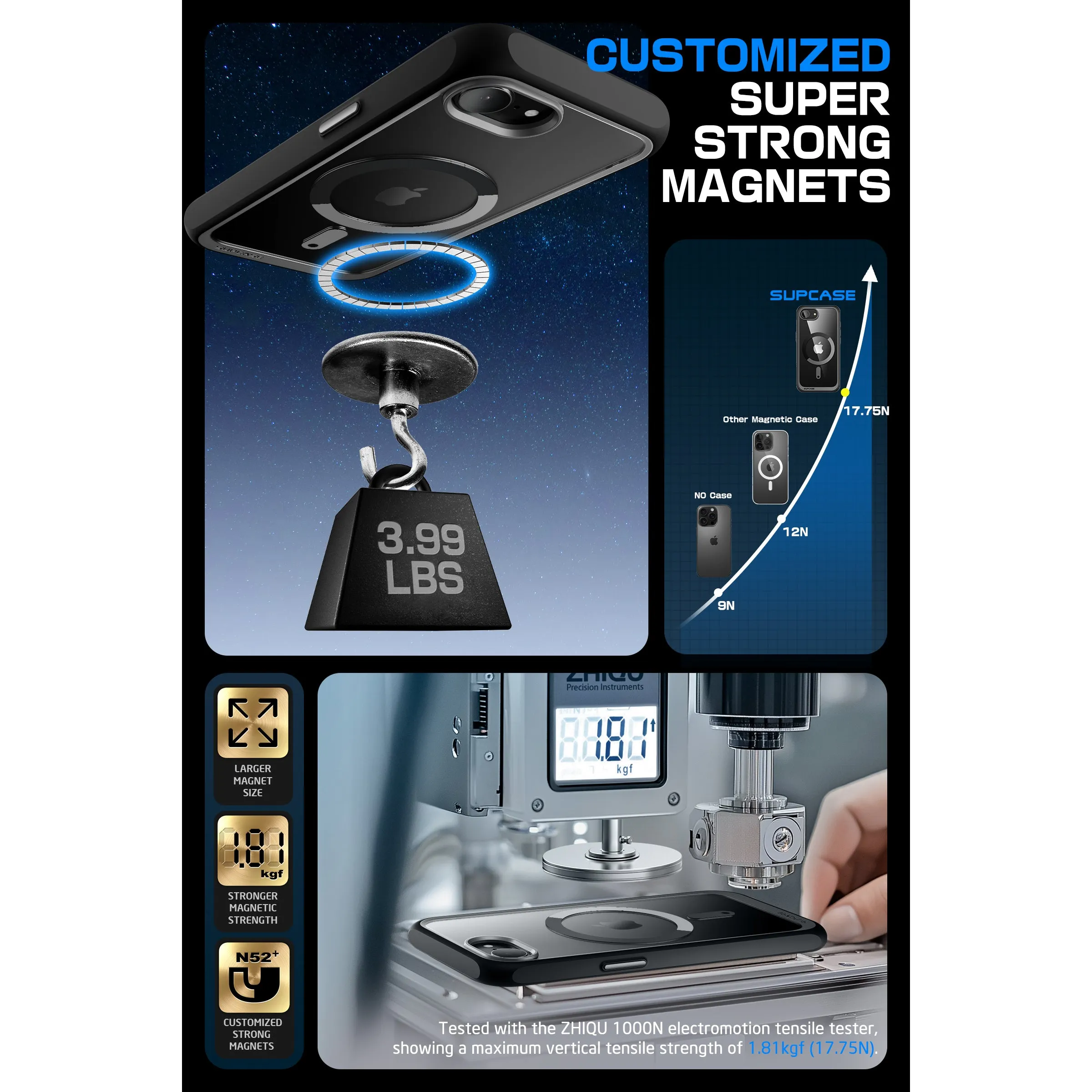 Limited Edition iPhone 16e  Unicorn Beetle MAG Slim Clear MagSafe Case-Black  Stylish & Comfortable