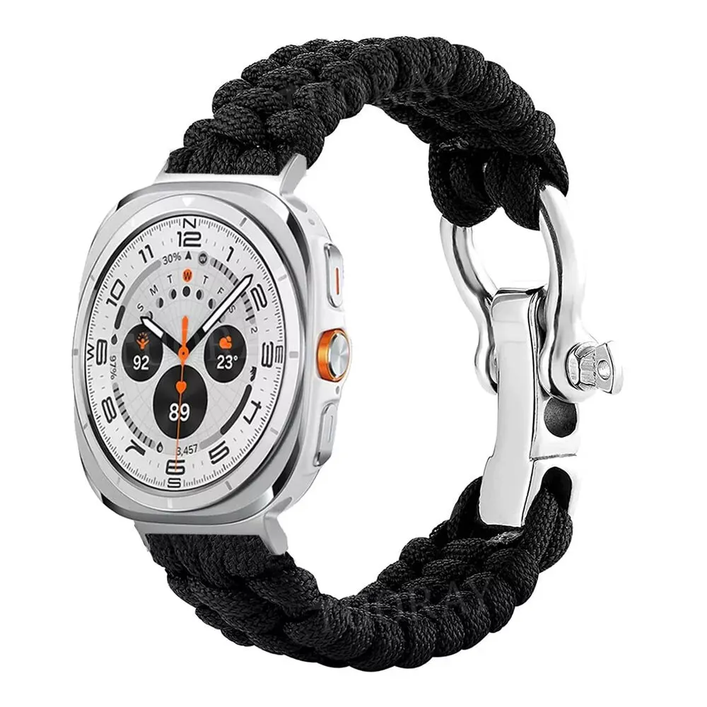 Limited Edition Samsung Galaxy Watch Ultra Nylon Rope Strap (Black)  Stylish & Comfortable