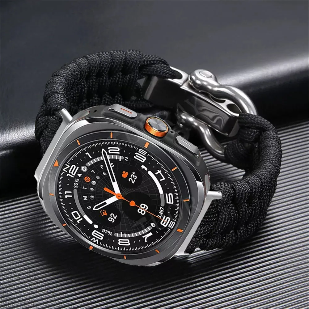 Limited Edition Samsung Galaxy Watch Ultra Nylon Rope Strap (Black)  Stylish & Comfortable