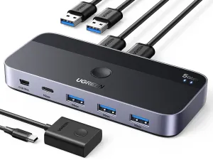 Limited Edition UGREEN USB 3.0 Switch 2 Computers Sharing USB C & A Devices  Dont Miss Out!