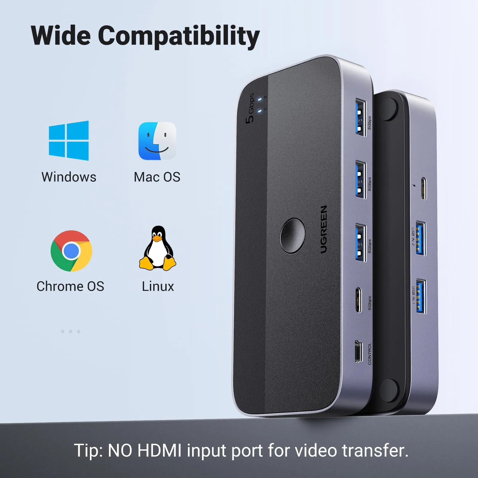 Limited Edition UGREEN USB 3.0 Switch 2 Computers Sharing USB C & A Devices  Dont Miss Out!