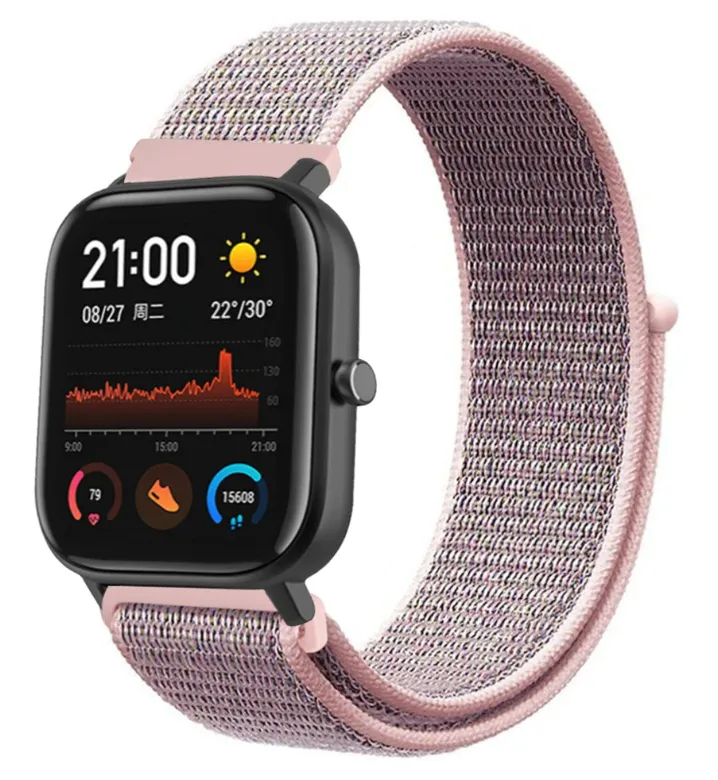 Limited Edition Xiaomi Amazfit GTS Nylon Strap (Grey/Pink)  Limited Stock!