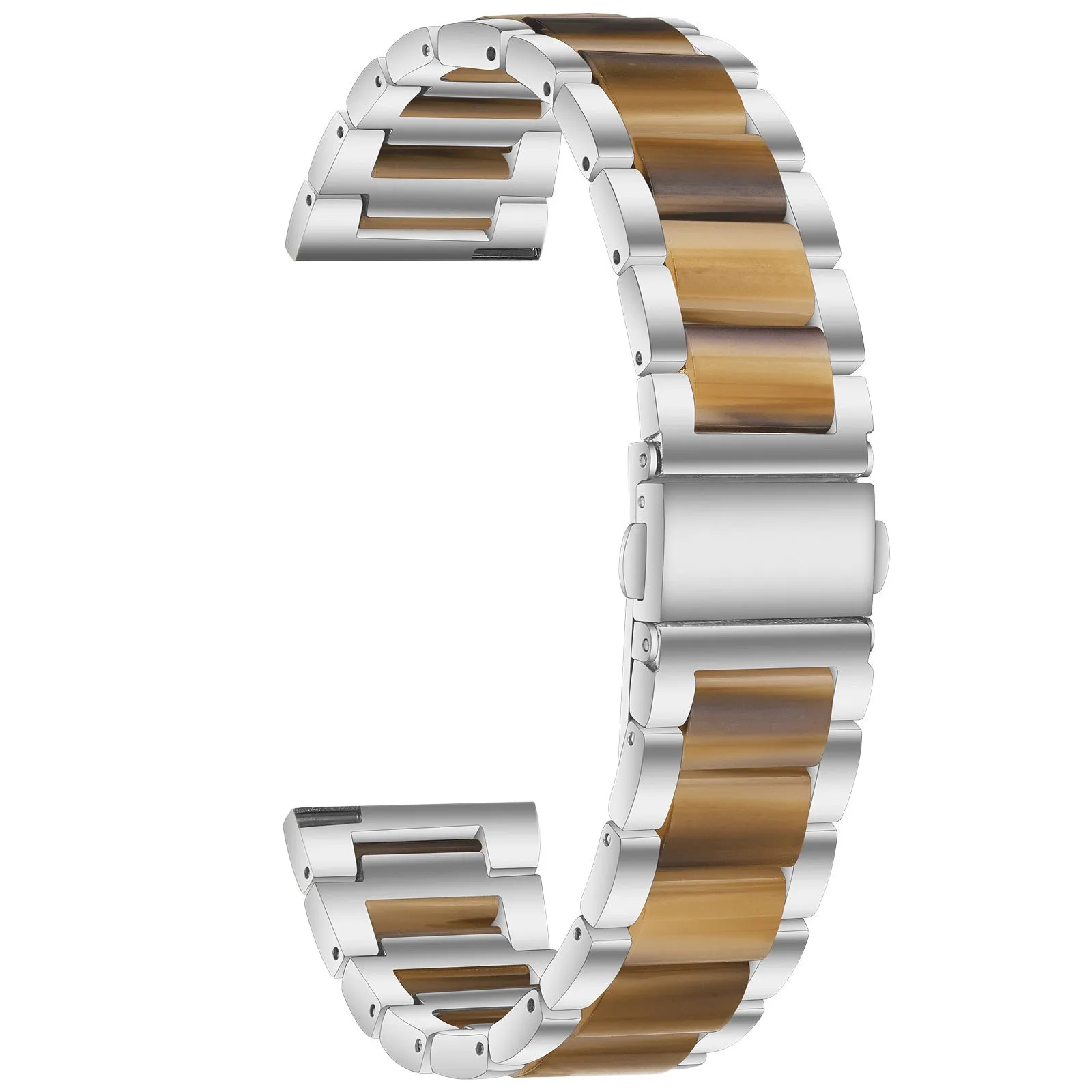 Limited Edition Xiaomi Amazfit GTS Resin Steel Strap (Silver/Brown)  Today Only!