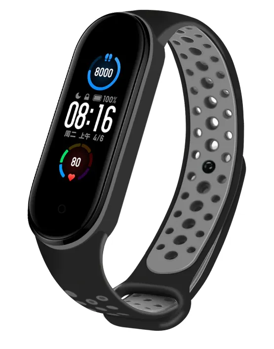 Limited Edition Xiaomi Mi Band 6 Sport Strap (Black/Grey)  Last Few Pieces!