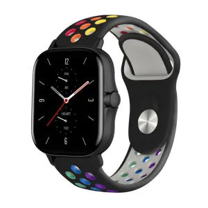 Luxury Feel Amazfit GTS 2 Sport Strap (Black/Multicoloured)  Limited Stock!