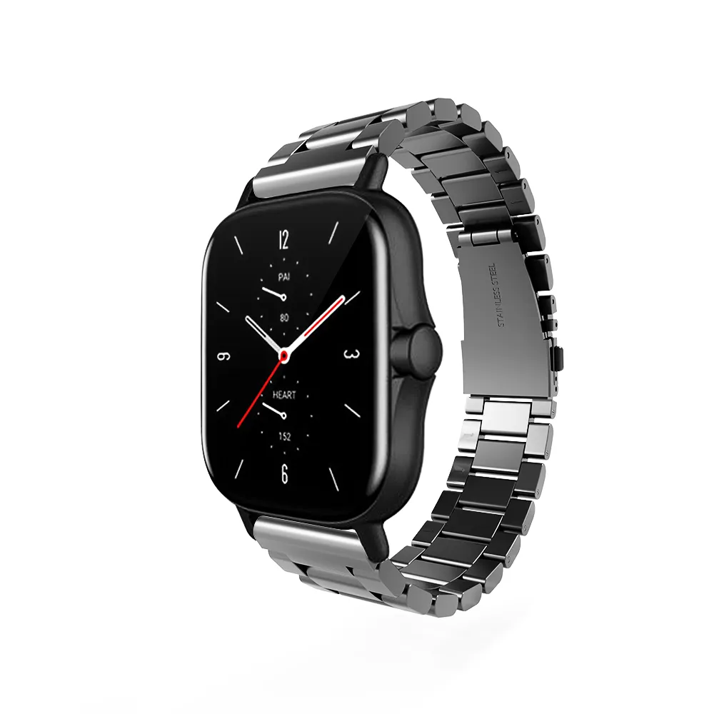 Luxury Feel Amazfit GTS 2 Steel Strap (Dark Grey)  Dont Miss Out!