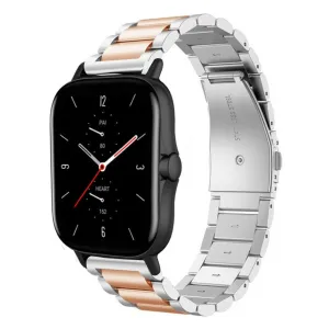 Luxury Feel Amazfit GTS 2 Steel Strap (Silver/Rose Gold)  Ends Soon!