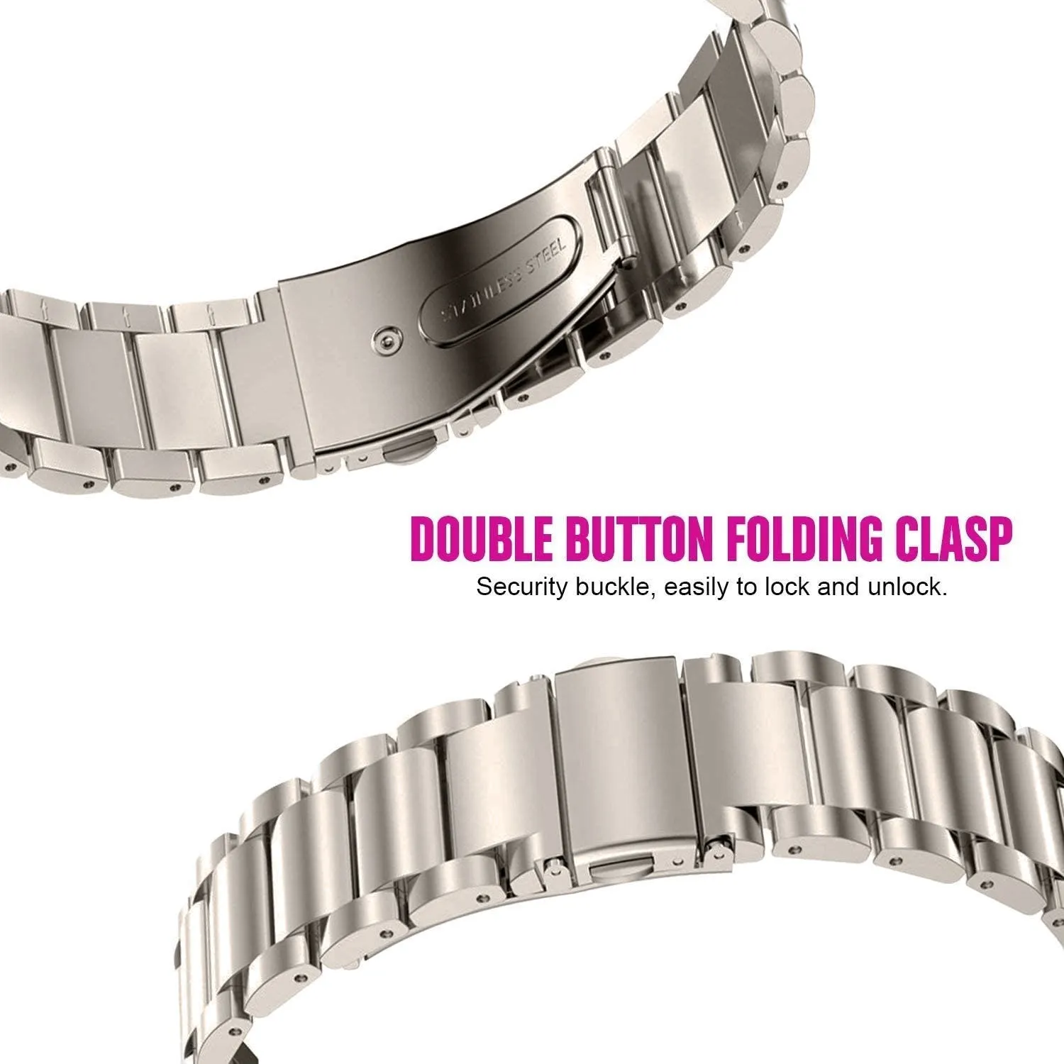 Luxury Feel Amazfit GTS 2 Titanium Strap (Titanium)  Limited Availability!