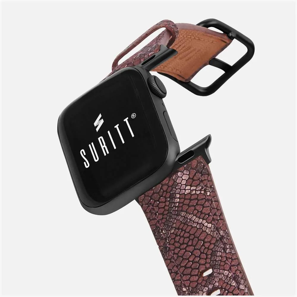 Luxury Feel Apple Watch Band Paris Burgundy  Going Fast!