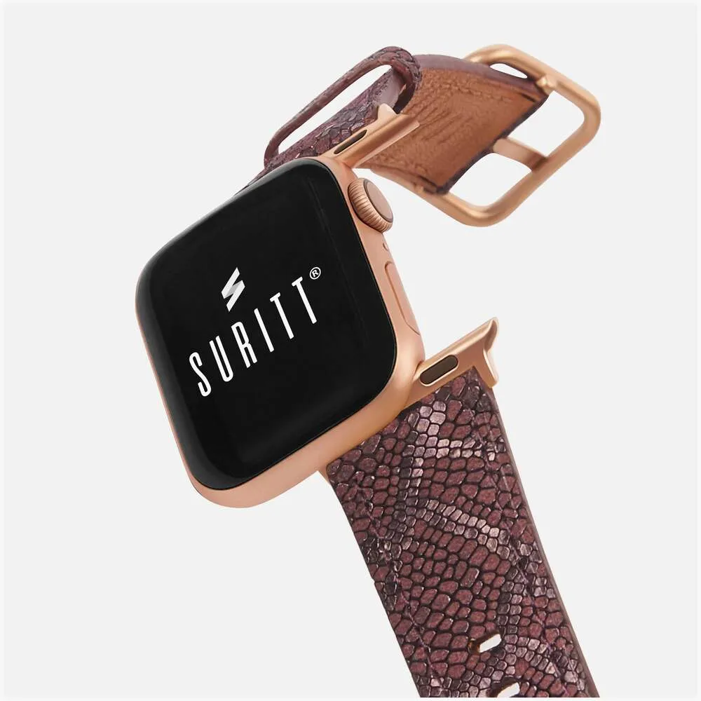 Luxury Feel Apple Watch Band Paris Burgundy  Going Fast!