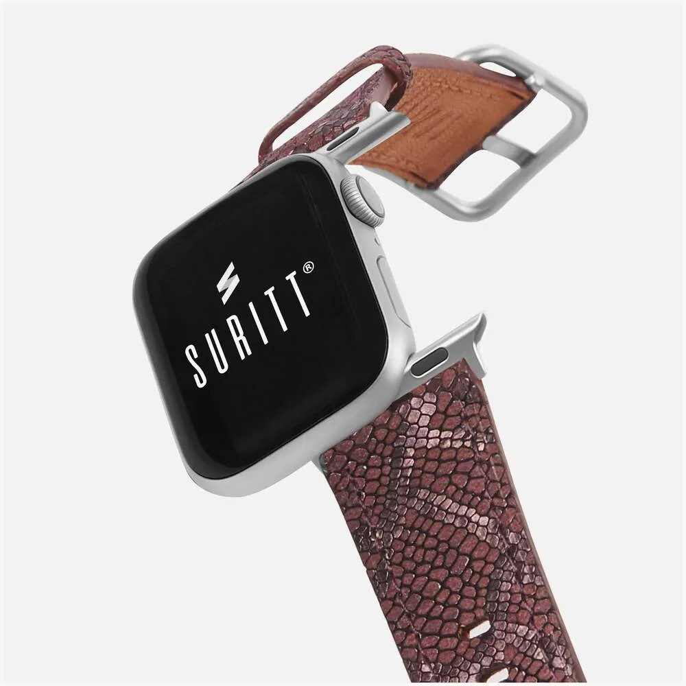 Luxury Feel Apple Watch Band Paris Burgundy  Going Fast!